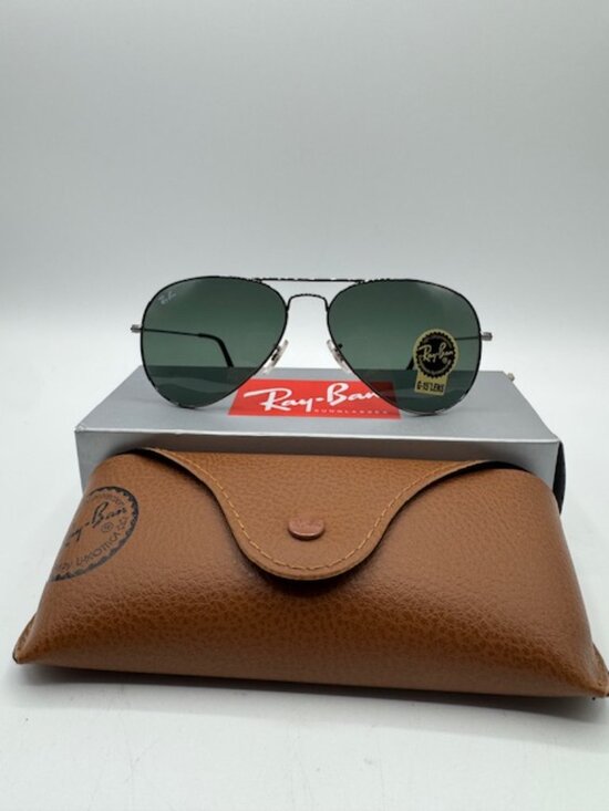 Ray-Ban RB3025 Aviator Sunglasses W0879 Gunmetal/Green G-15 Lens main image 11